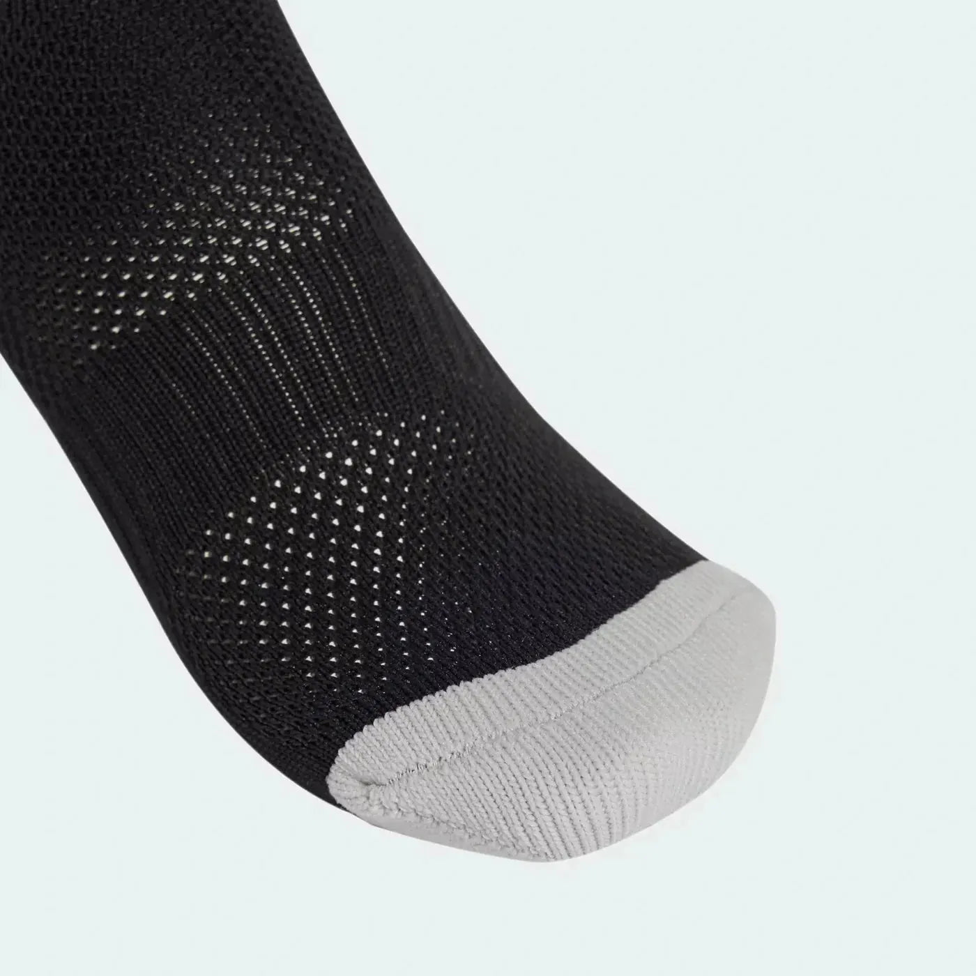 Adidas Milano 23 black sock – reinforced toes view, Empulse™