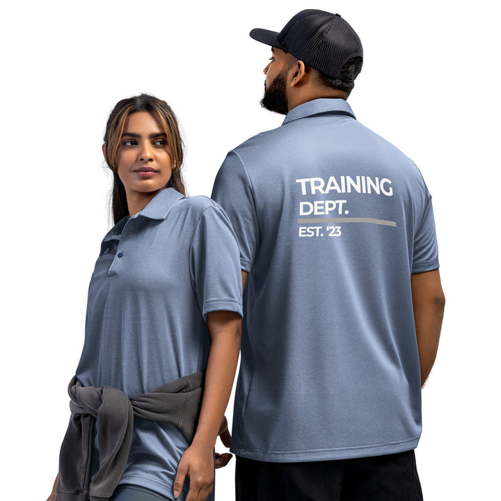 Empulse Adidas made tshirt with Training Department logo, worn by two models.
