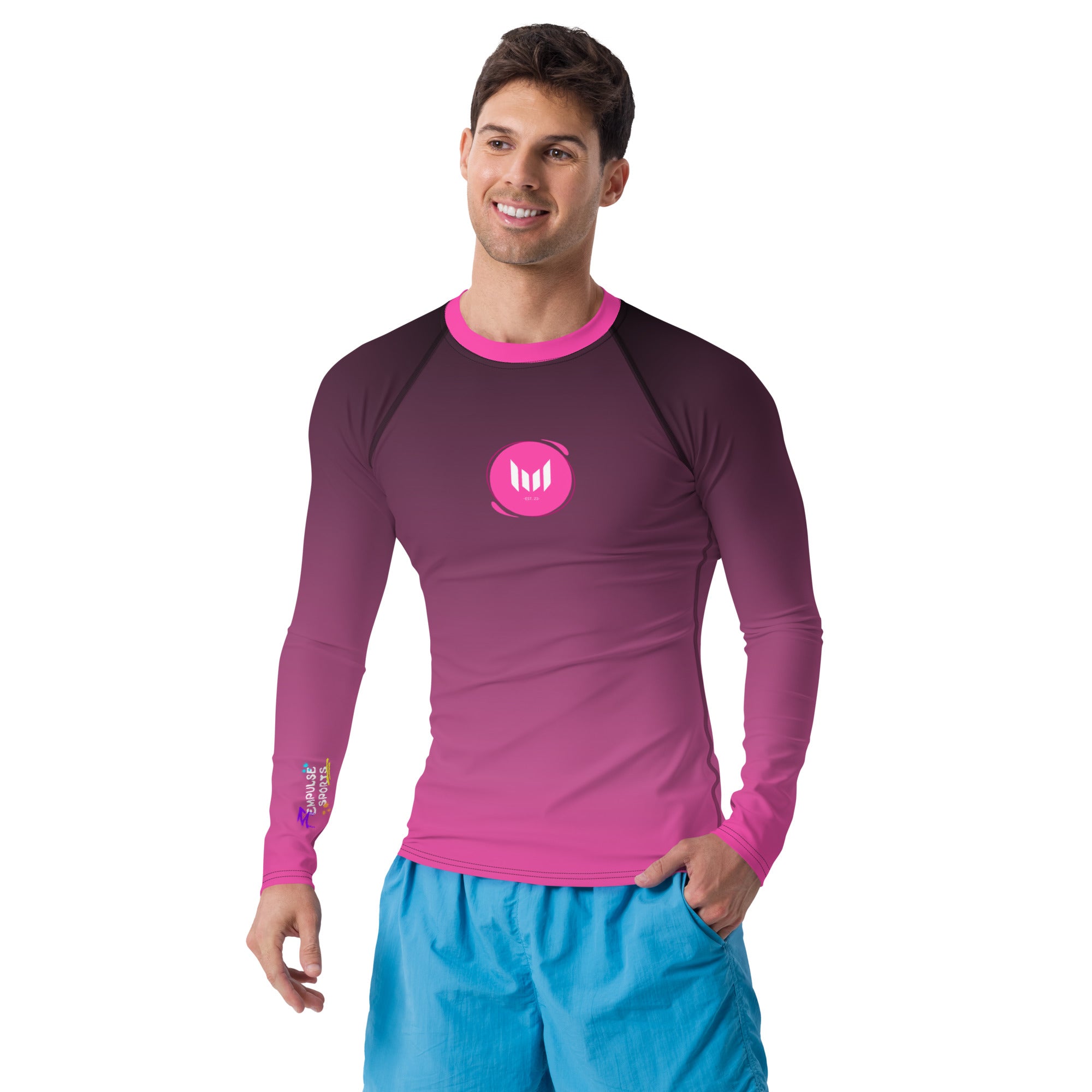 Men's Rashie - Hot Pink Gradient - Empulse