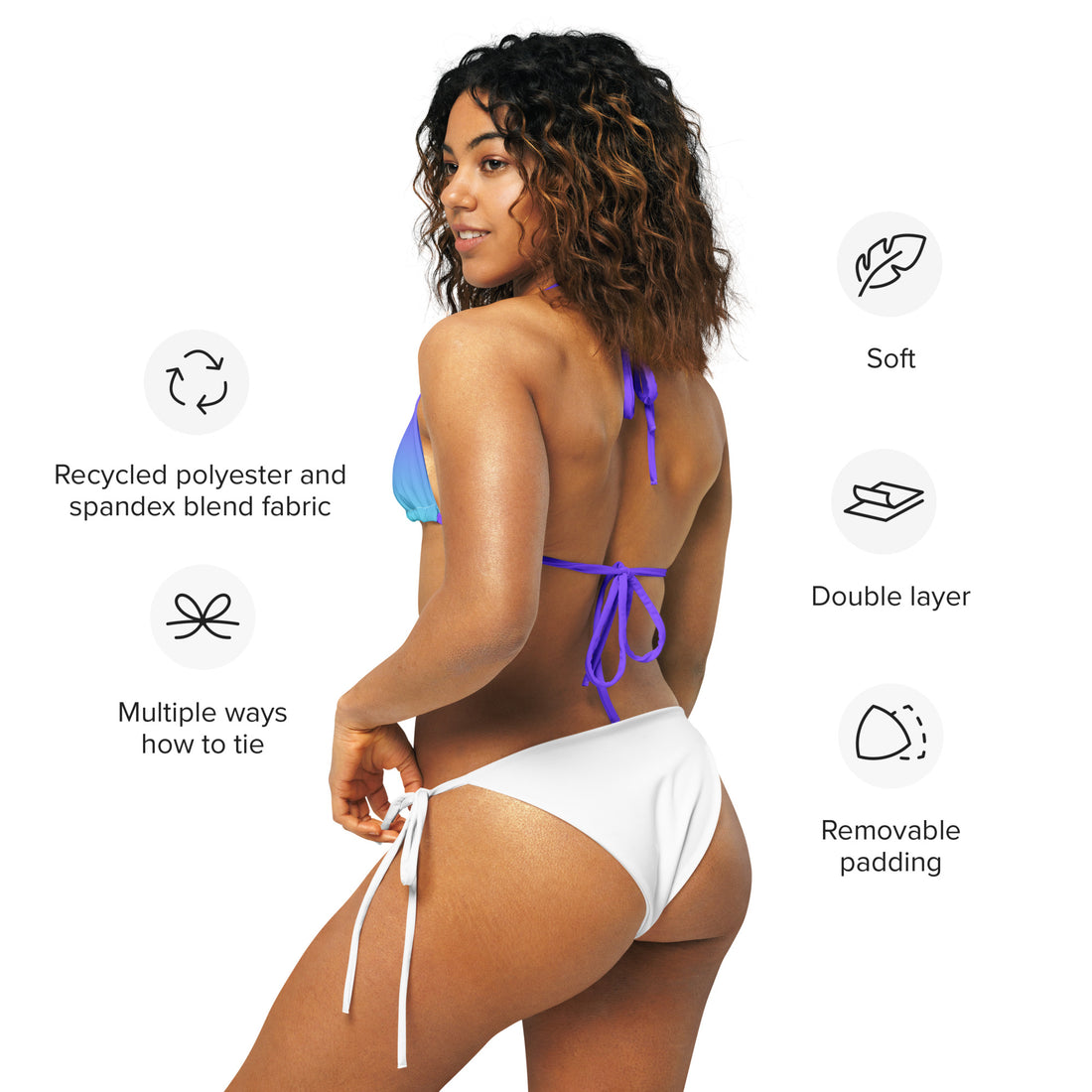 Bikini Top - Blue Purple Gradient - Empulse