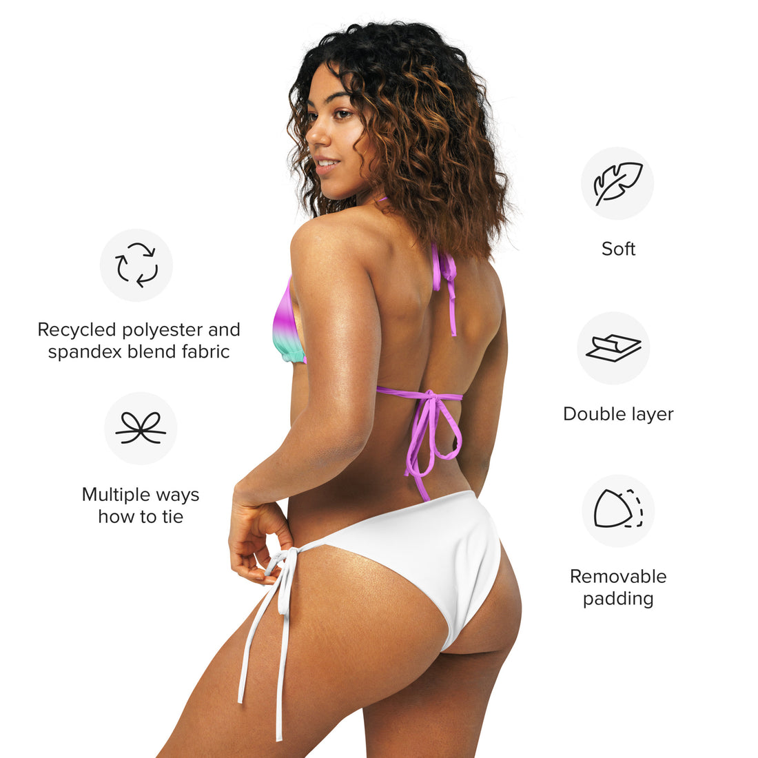 Bikini Top - Cotton Candy Stripes - Empulse