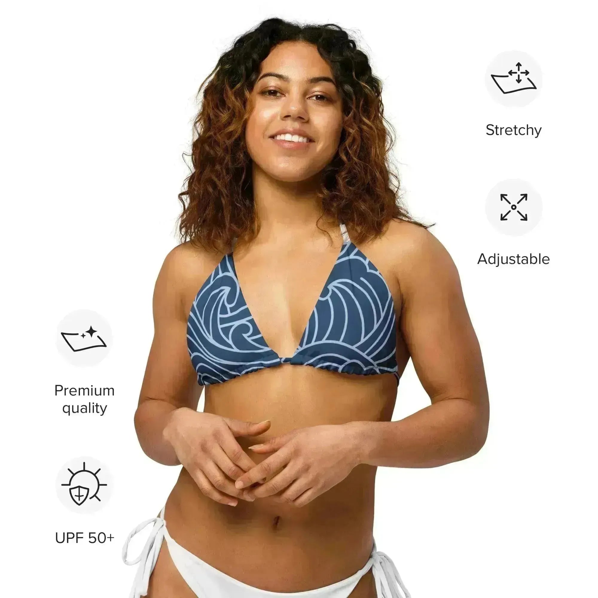 Waves Recycled String Bikini Top - Empulse