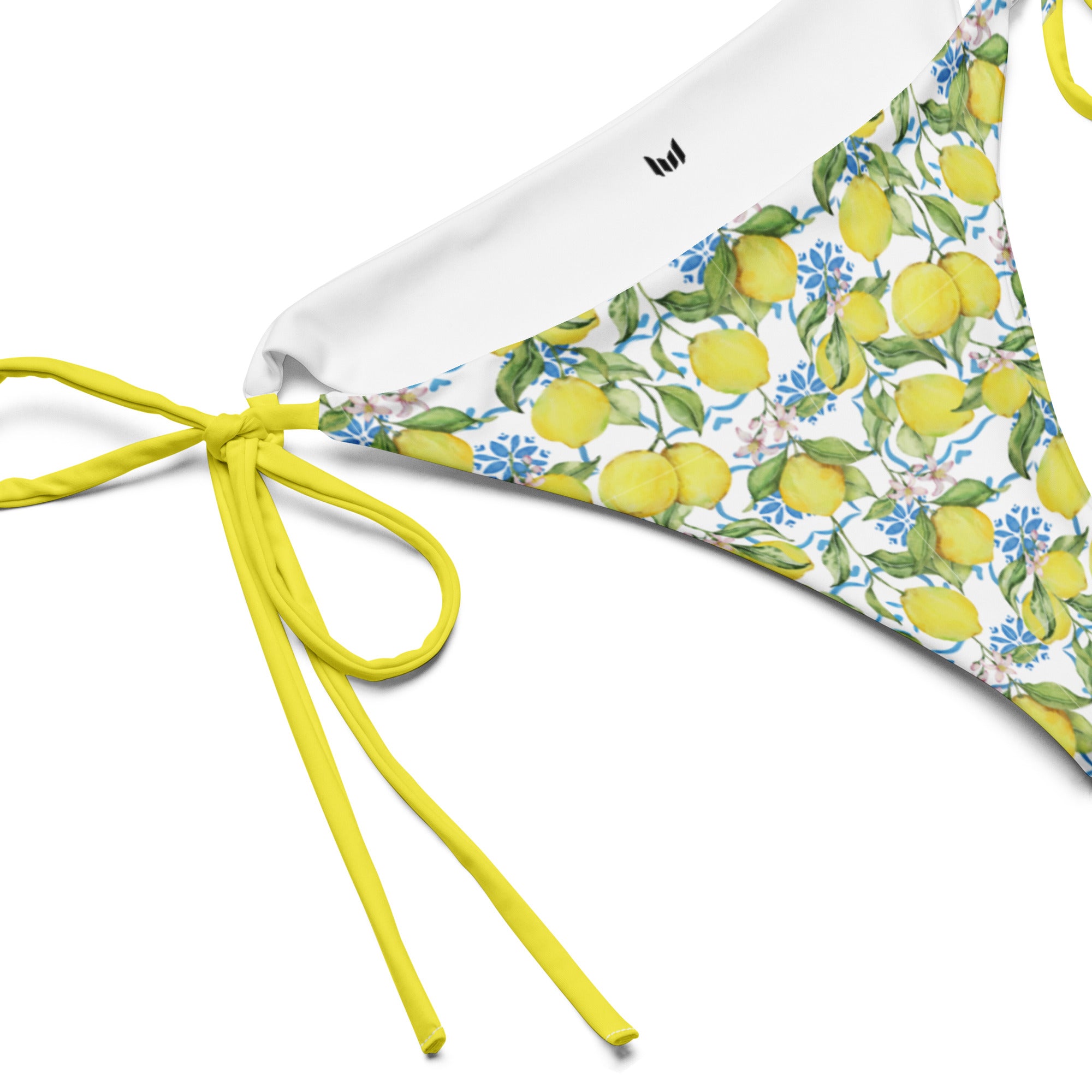 Empulse™ Citrus Pop bikini bottom front on body with product features listed beside model
