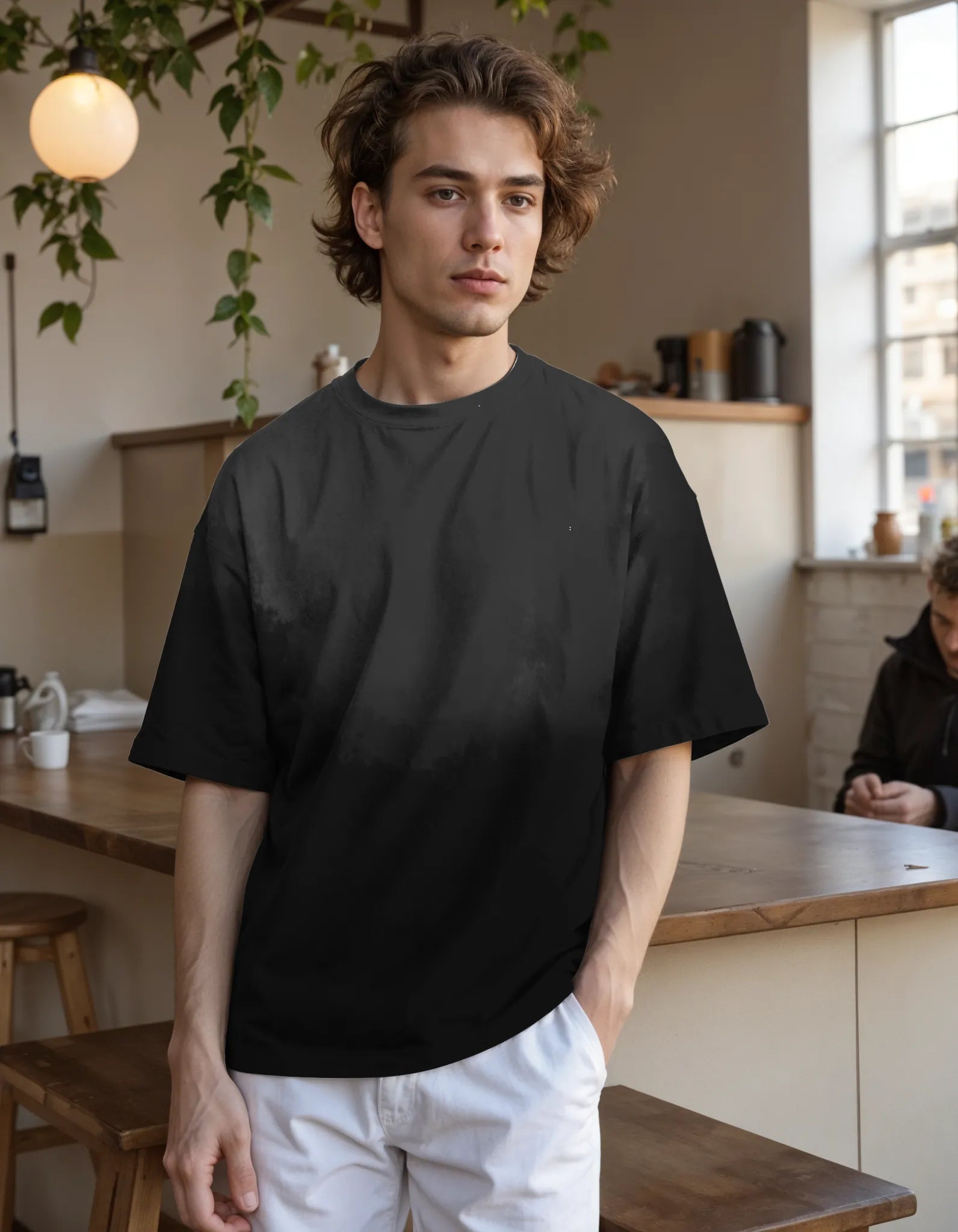 Sunfade Edge Gradient T-Shirt - Black