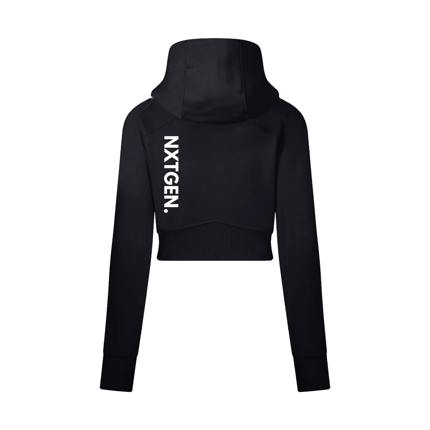 Vera Cropped Zip Hoodie – Sleek Fit, Street Edge, Custom-Ready