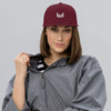 Empulse Classic Snapback Cap in maroon, front view