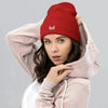 Empulse Cuffed Beanie in black, front view on model