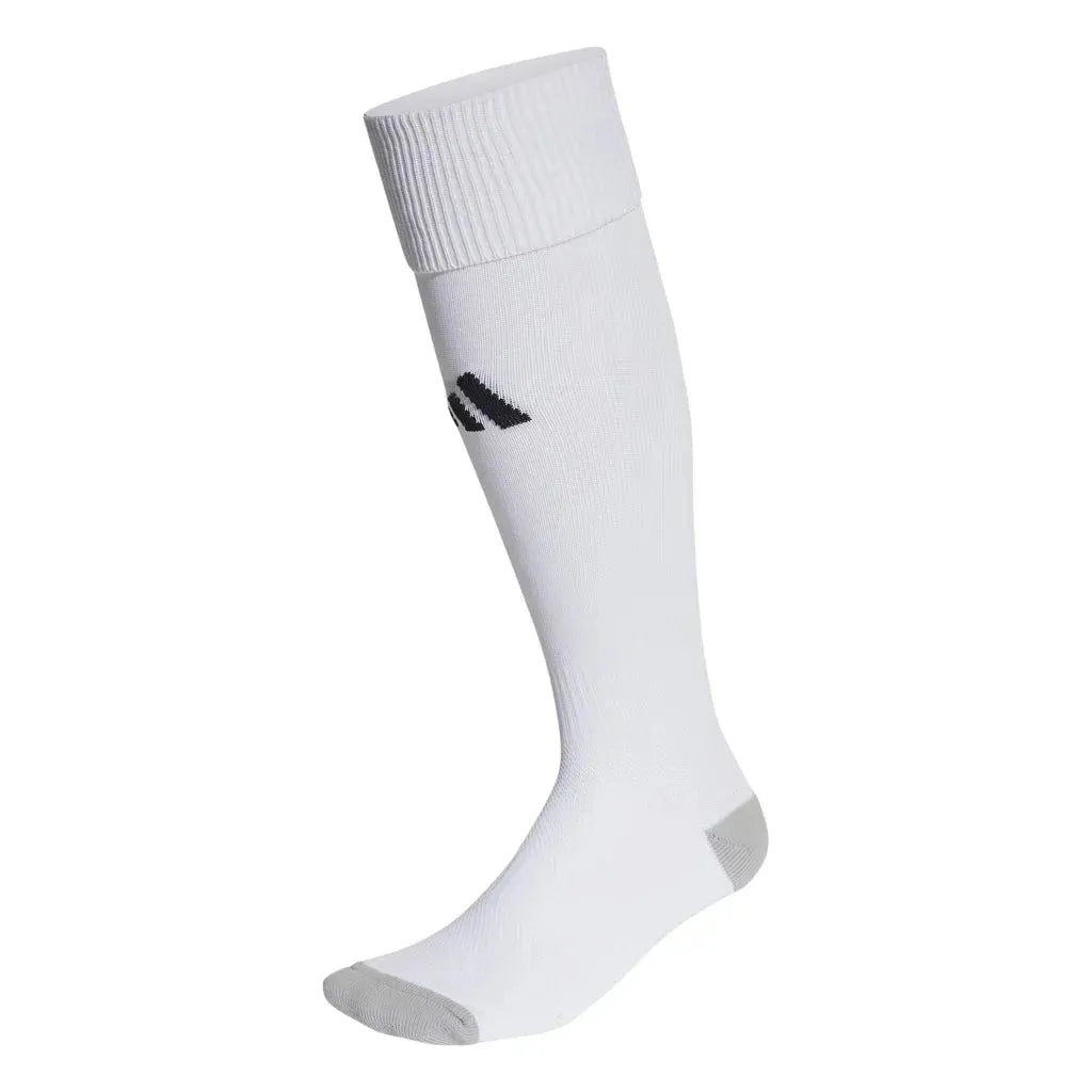 Adidas Milano 23 white sock – angled side view, Empulse™