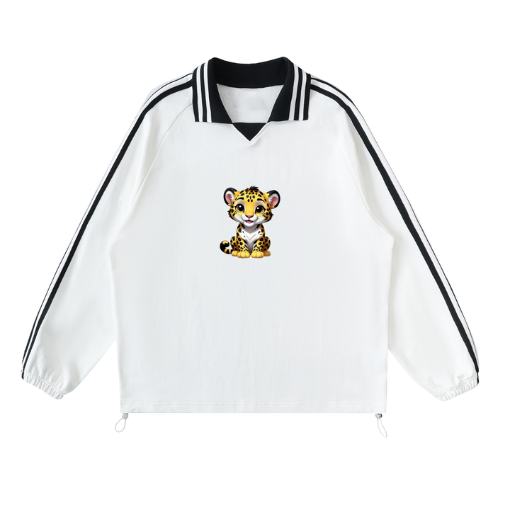 Leopard Graphic Striped Sweatshirt – EMPULSE® Streetwear