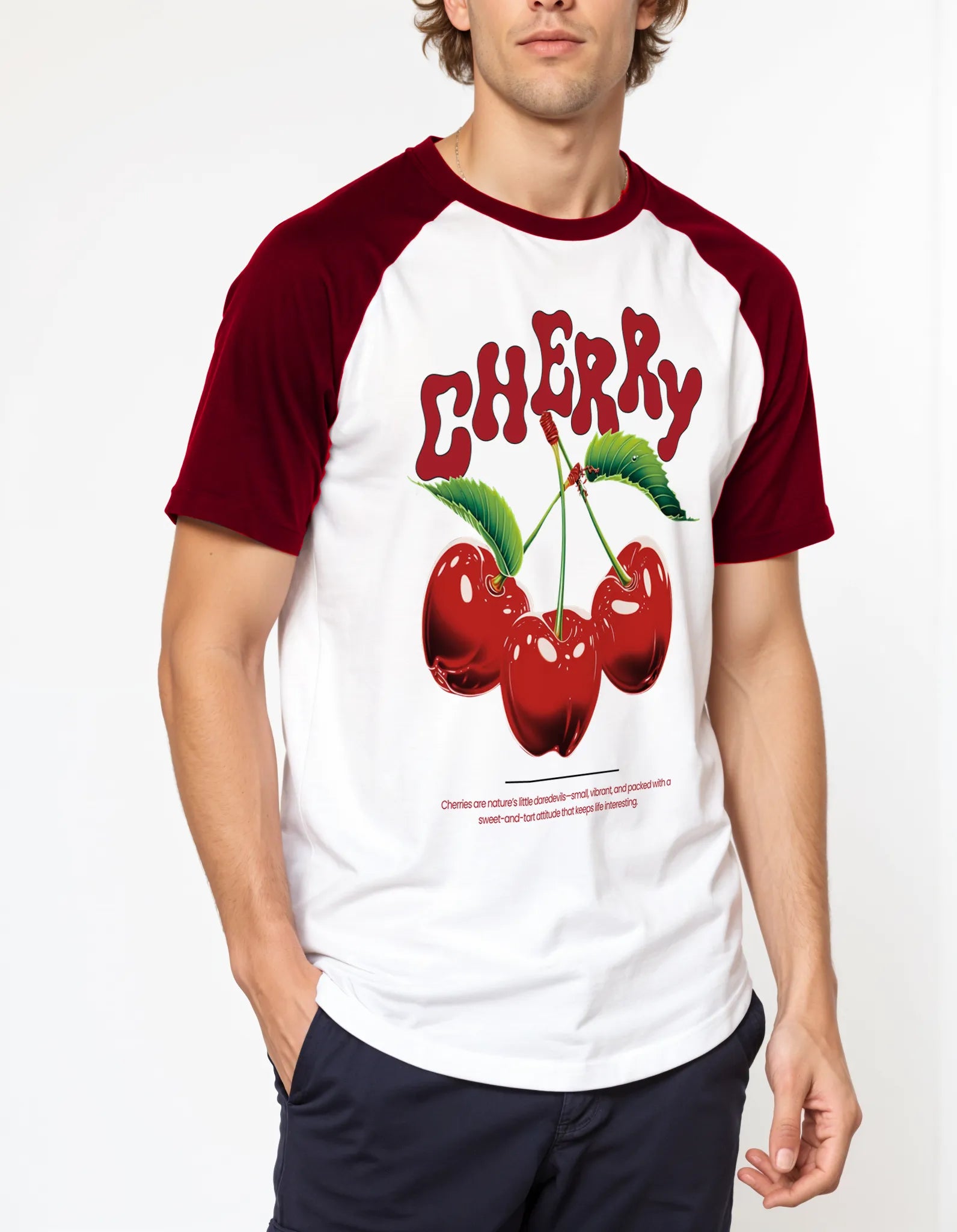 Cherry Pop Raglan Tee | Streetwear Unisex T-shirt