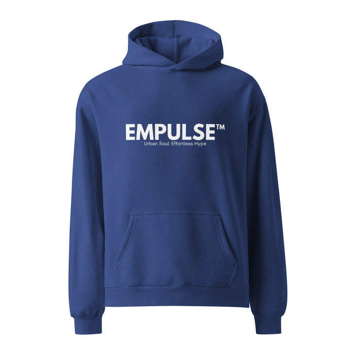 Empulse DNA Hoodie in Blue flat lay showing back design