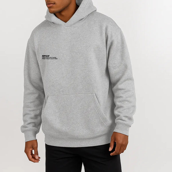 Grey Oversized DNA Hoodie Unisex Sustainable Streetwear