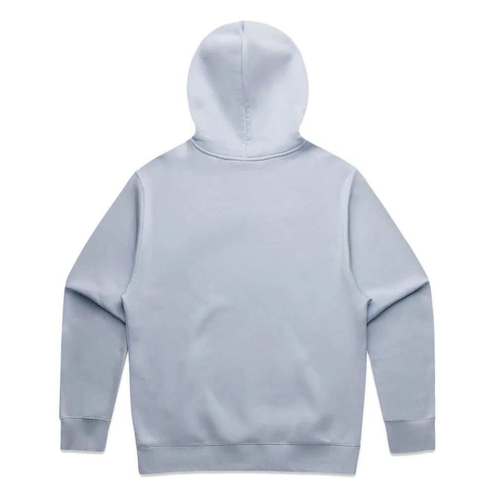 Empulse DNA Hoodie in Ice Blue flat lay back view with hood

