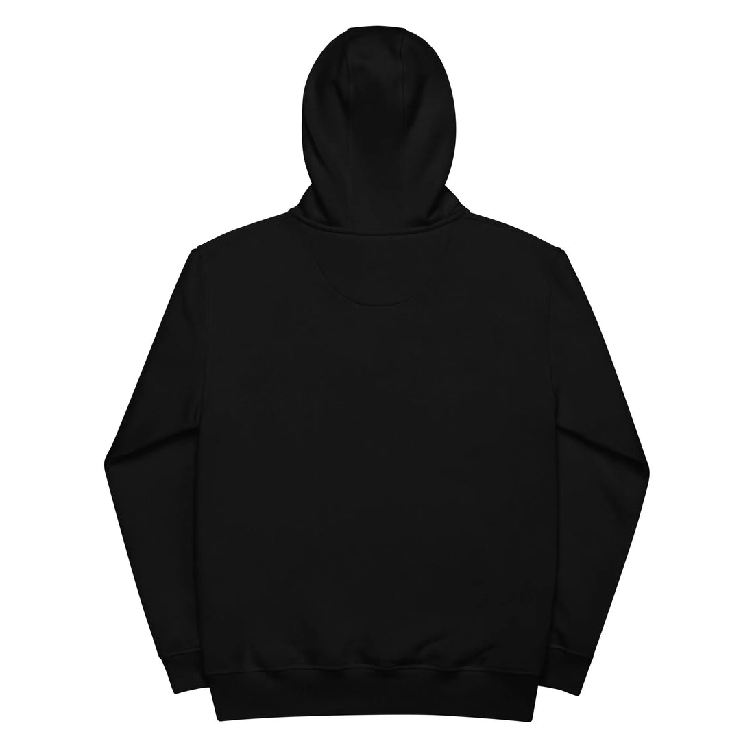 Back flat lay view of Empulse Premium Eco Hoodie in black