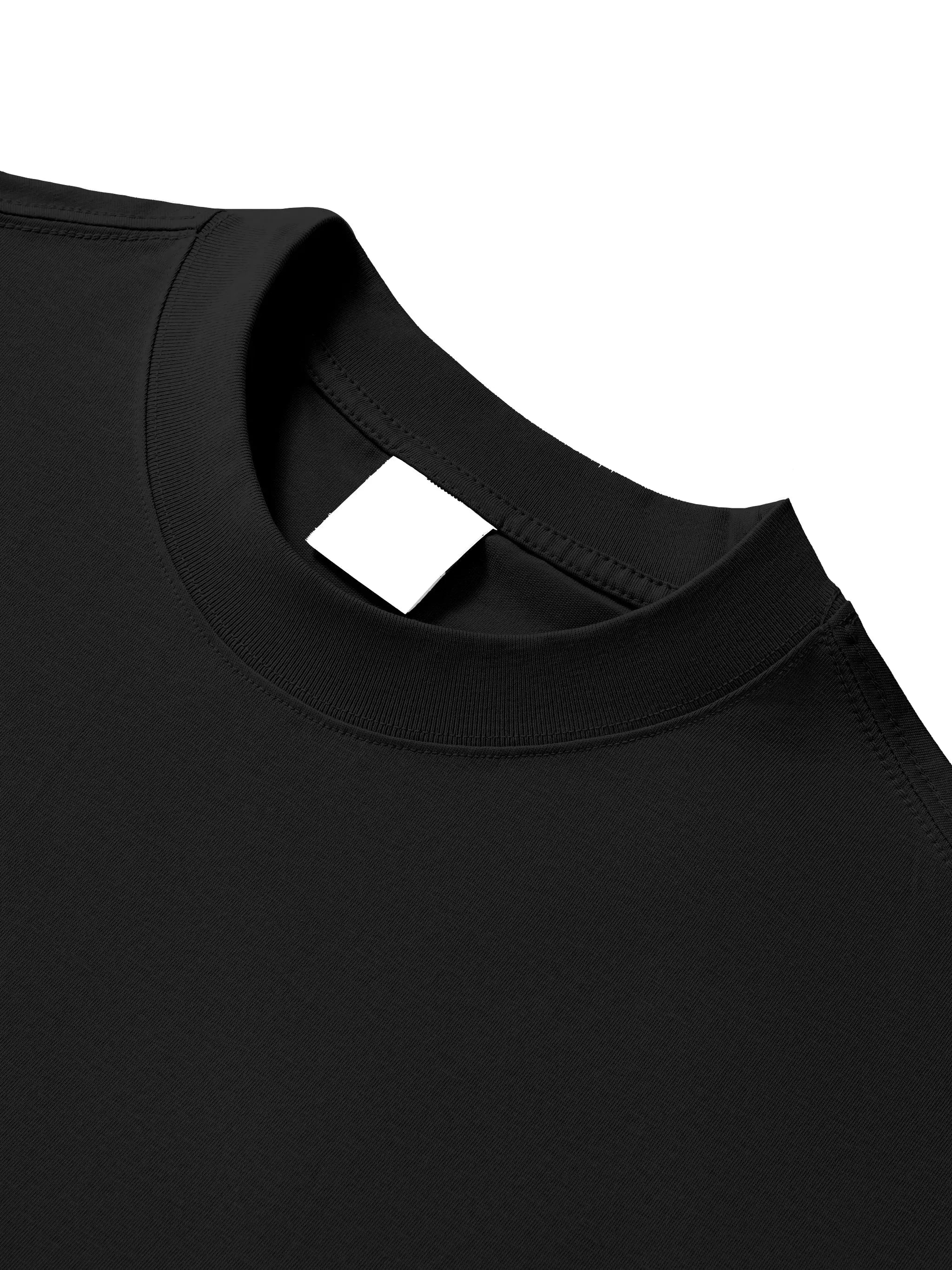 Close-up of Empulse™ Sorona cotton fabric in black showing lightweight and breathable stretch knit