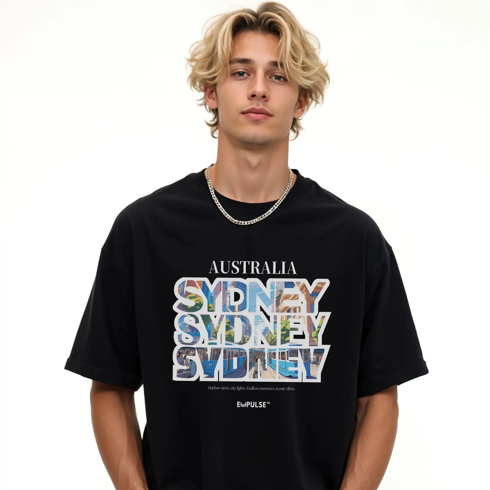 Empulse™ Sydney t-shirt made with Sorona, worn by male model front-facing