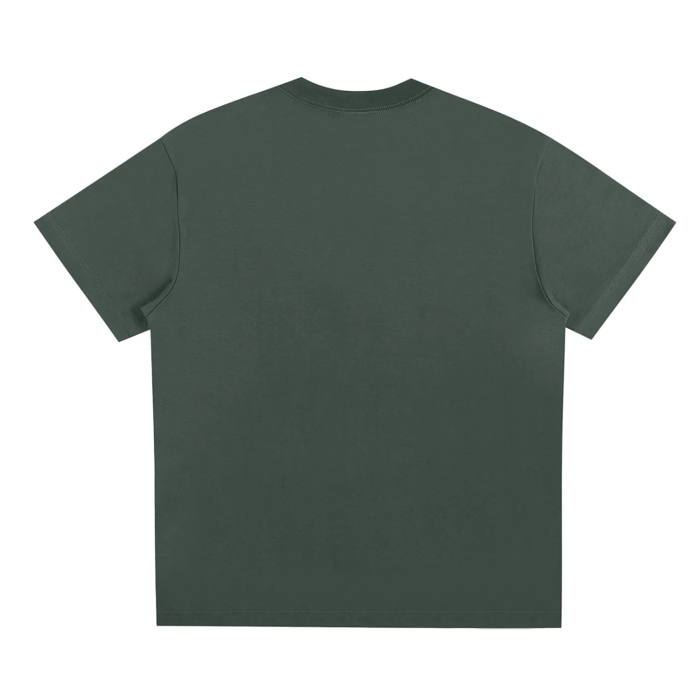 Back view of Empulse™ Sorona green Sydney t-shirt laid flat