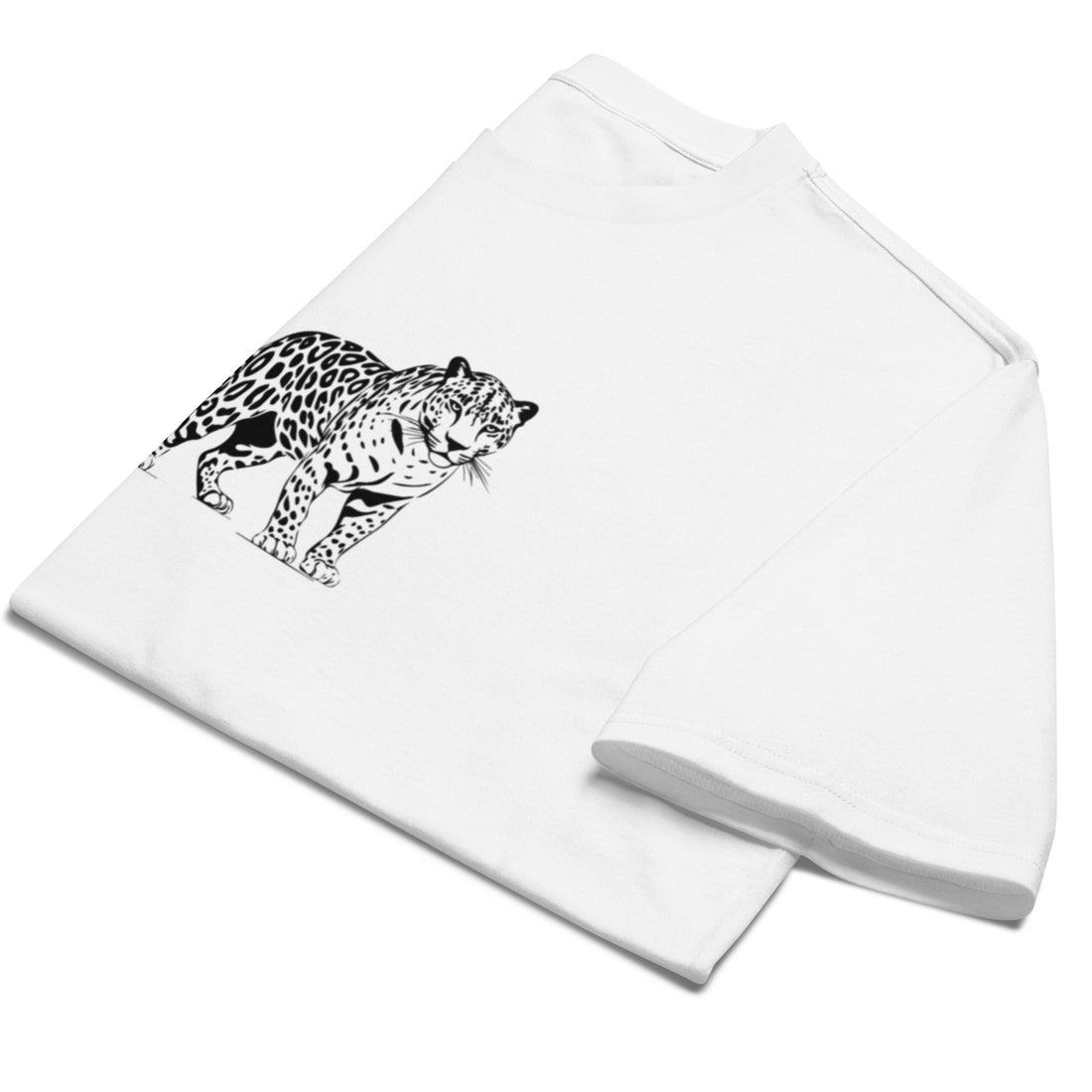 Folded Empulse® Urban Streets Leopard Tee showing detailed leopard graphic

