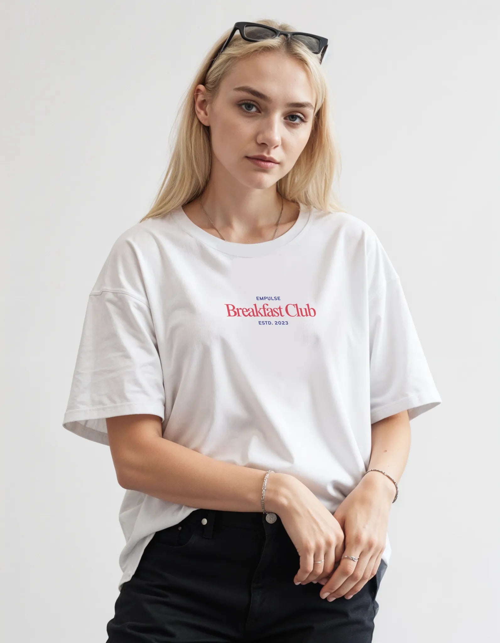 Empulse™ Sorona Waffles tee worn casually by female model in lifestyle setting