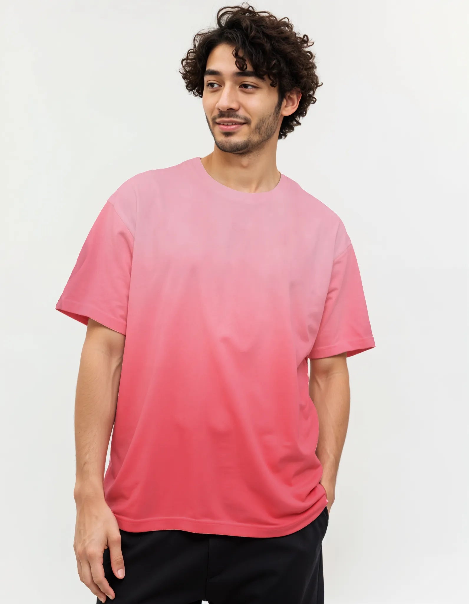 Sunfade Edge Gradient T-Shirt - Pink