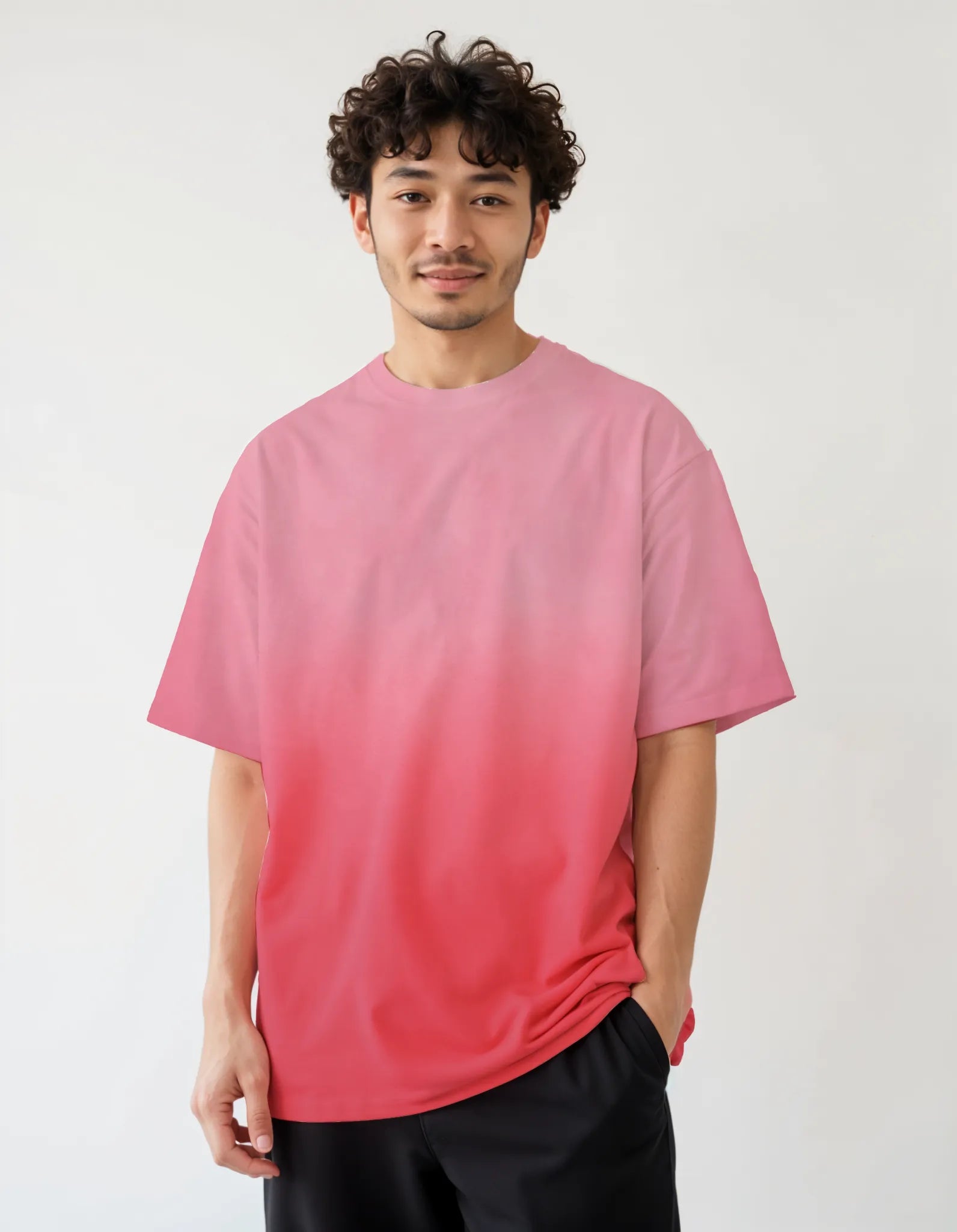 Sunfade Edge Gradient T-Shirt - Pink