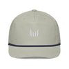 Empulse Golf Rope Cap in light grey and navy, front view