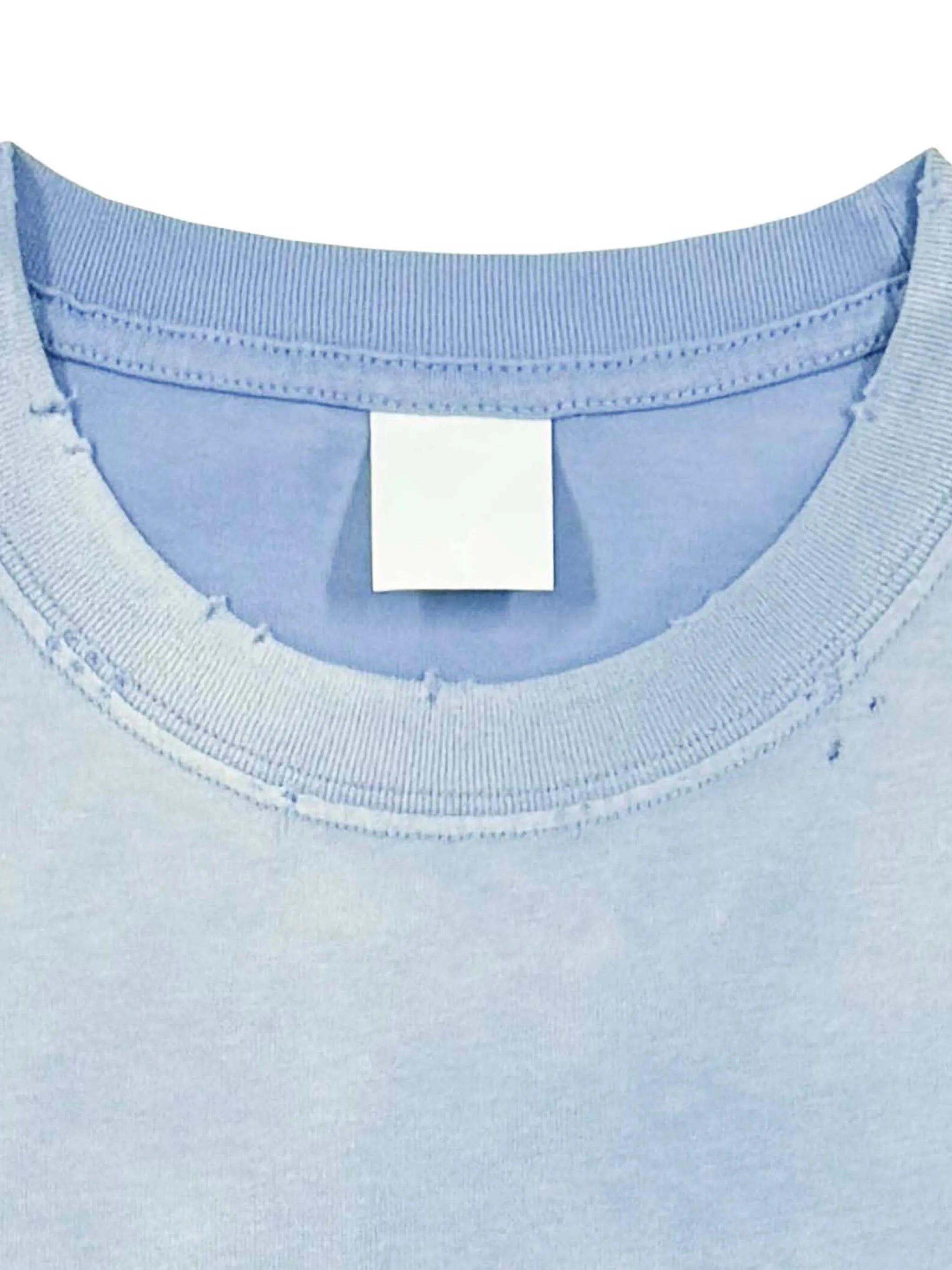 Vintage Washed Frayed T-Shirt - Blue