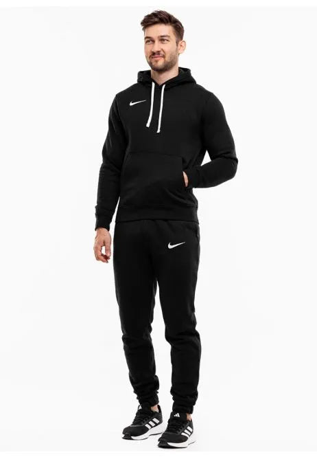 Full-body male model in Nike Park 20 fleece hoodie black CW6894-010