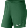 Nike Women's Park III Shorts green, front flat product view