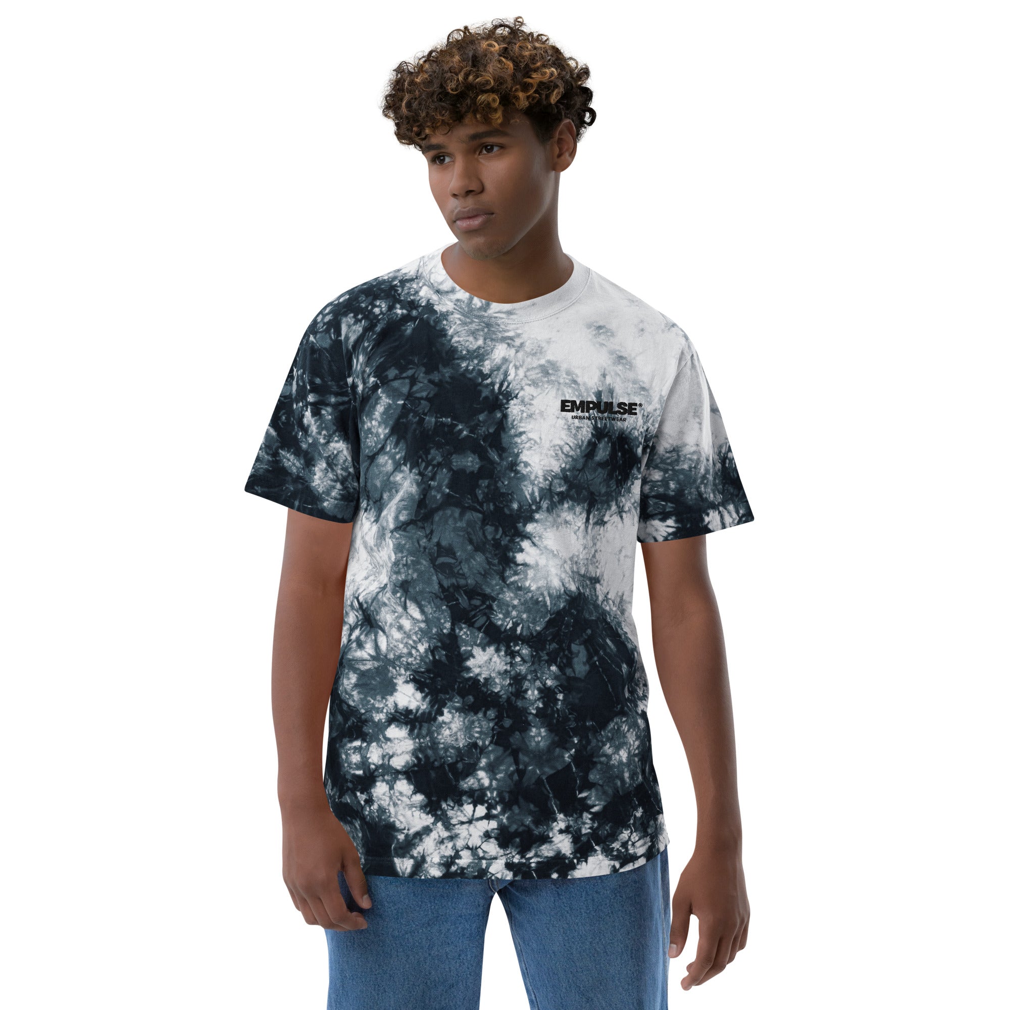 black tie dye oversized t shirt
