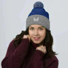 Empulse Pom-Pom Beanie, royal heather grey front view