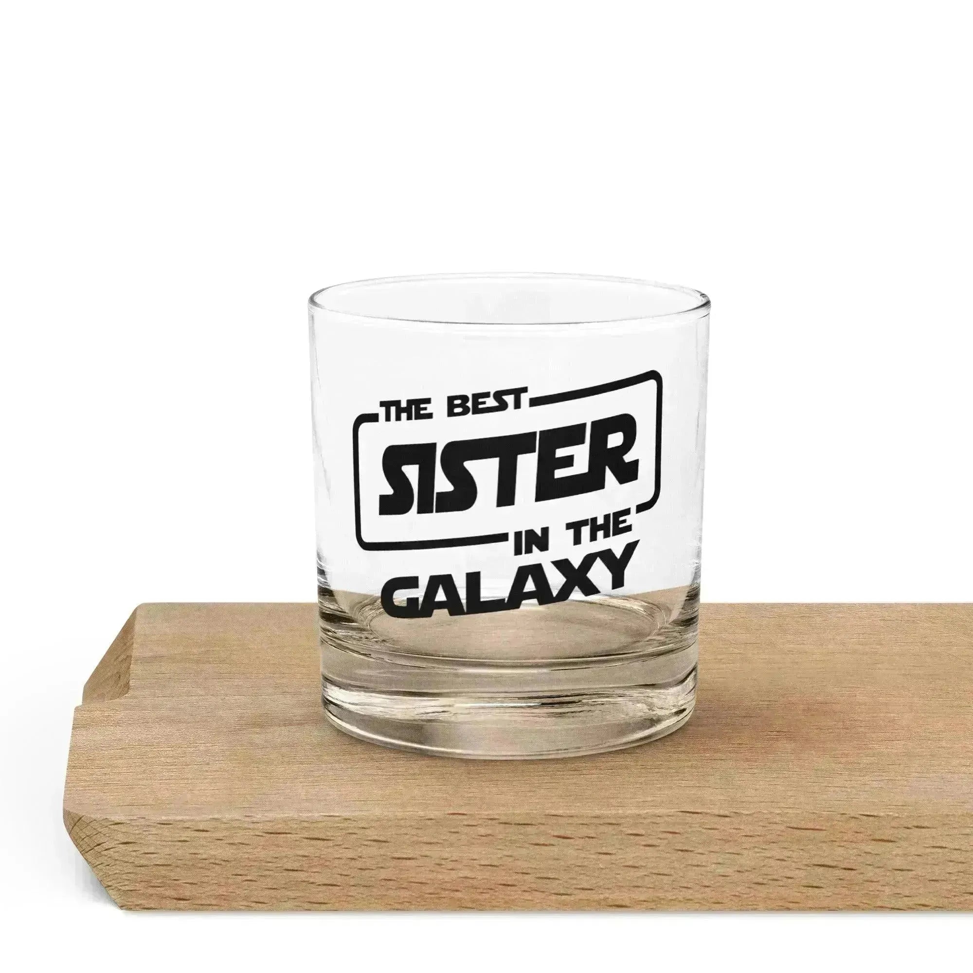 Best Sister in the Galaxy Rocks glass - Empulse