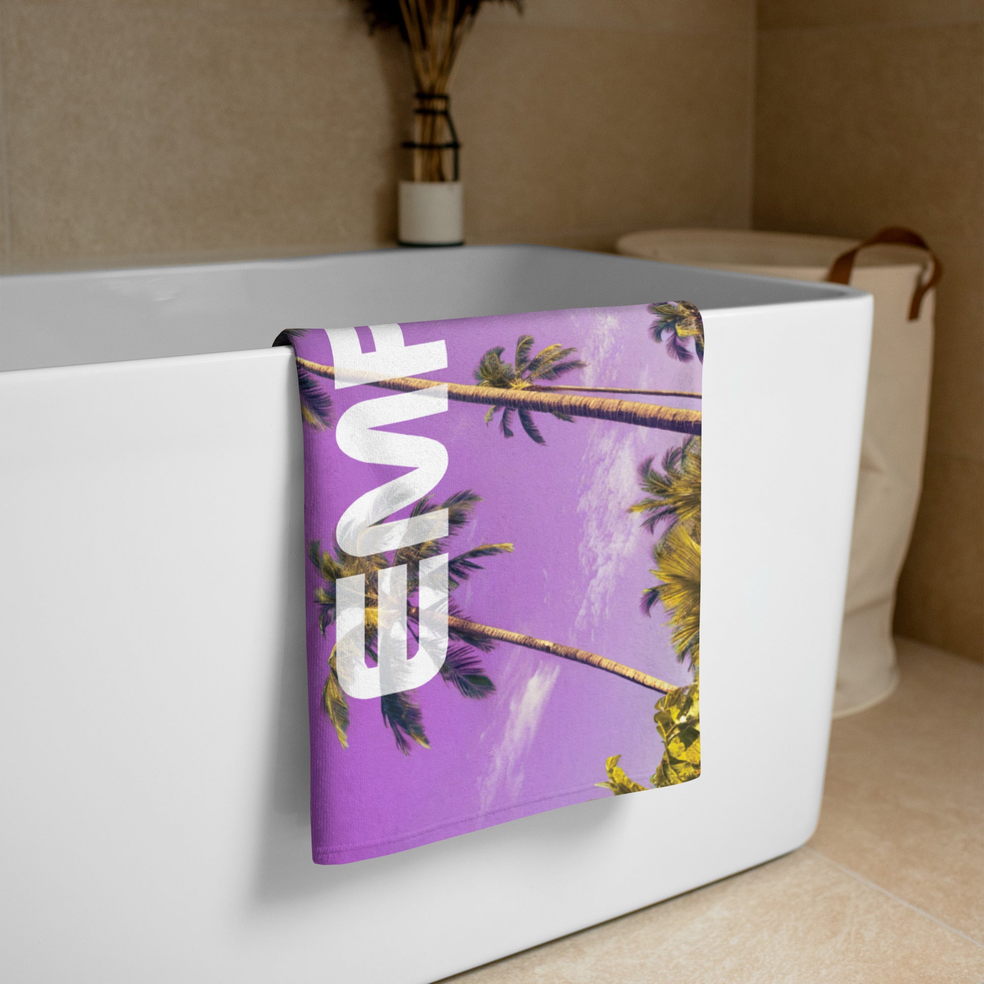 Beach Towel - Empluse Palms Purple - Empulse
