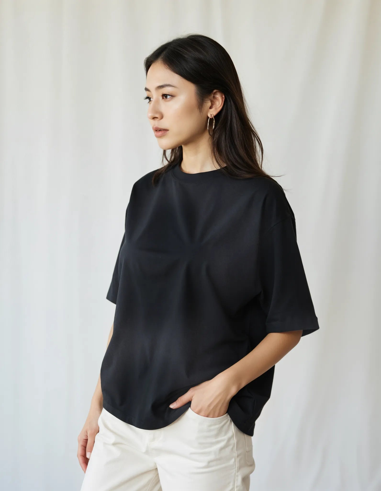 Sunfade T-shirt – Black | 100% Cotton Washed Oversized Tee