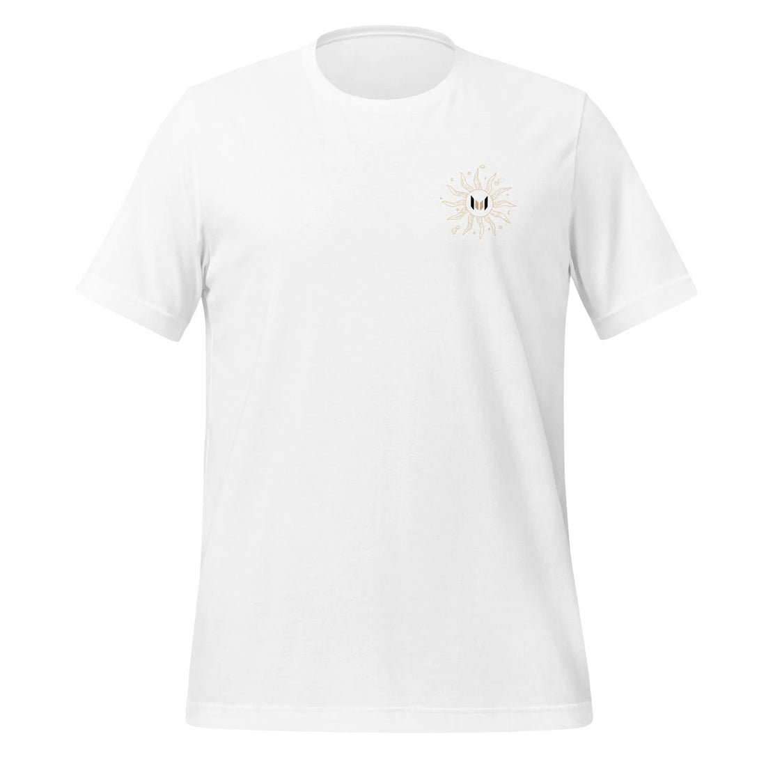 Eco Threads Zodiac Vibes tee, white front view 2