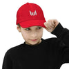 Empulse Youth Baseball Cap, red front view